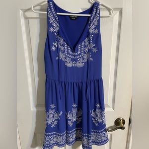 Blue bebe dress with beauty embroidery detail